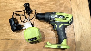 Ryobi 18V ONE Combi Drill (R18PD3) & RC18115 Compact Charger