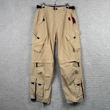 Baggy Cargo Pants Mens 32x27 Y2K Military Grunge Paratrooper Utility Pockets 90s