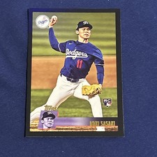 2025 Topps Archives Roki Sasaki #200 Black Foil Rookie RC Dodgers