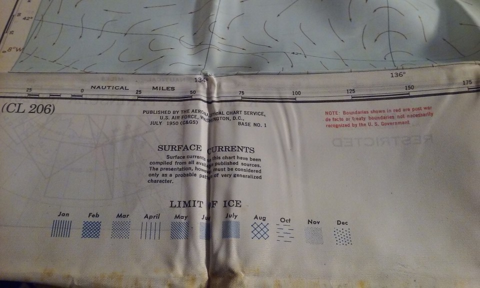 1950 Army Air Force Cloth/Silk War Escape & Evasion 2-sided Map SOVIET ...