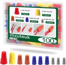 100PCS Wire Connector Nuts Wire Caps Kit Electrical Wire Connectors Spring Small