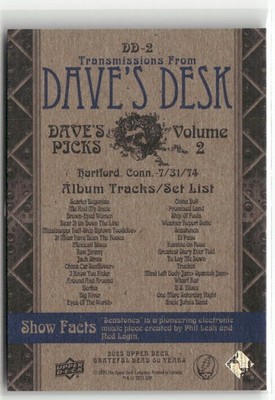 2025 UD Grateful Dead 60 Years So Far #DD-2 Dave's Picks Vol. 2 | eBay