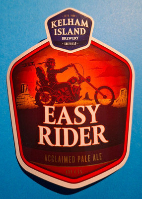 KELHAM ISLAND Brauerei EASY RIDER Real Ale Bier Pumpe Clip GESCHLOSSEN Motorrad Yorks