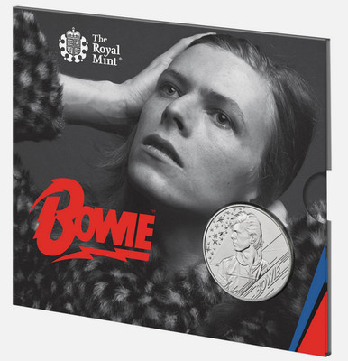 DAVID BOWIE Royal Mint Music Legends £5 Five Pound Coin Sealed Design 1 Rare
