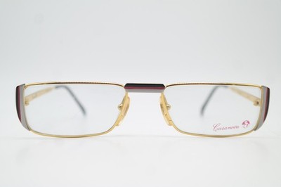 Vintage Brille Casanova NM 3 Gold Mehrfarbig Eckig Brillengestell eyeglasses