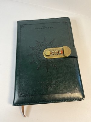 Tagebuch mit Schloss Retro Codebook dunkelgrün A5 (C22.3)