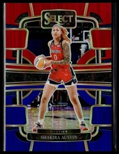 2024 Panini Select WNBA 17 Shakira Austin Mystics Red & Blue Prizm 005/399