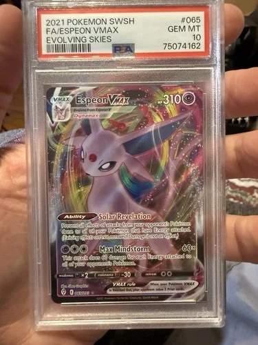 2021 Pokémon SWSH FA Espeon VMAX Evolving Skies 065/203 PSA 10