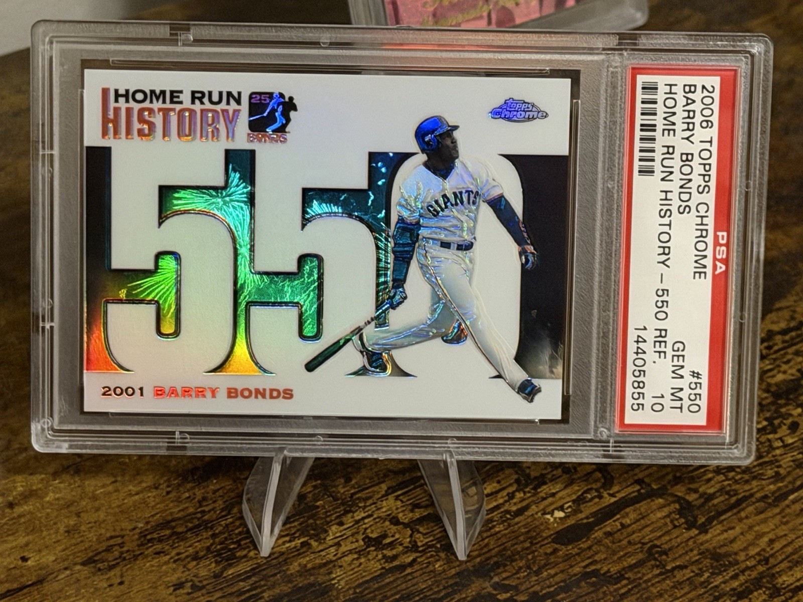 2006 Topps Chrome - PSA 10 Barry Bonds Home Run History #550 /500 POP 1