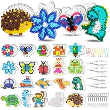 FUNZBO 20 pcs Pegboards for 5mm Fuse Beads Project- Animal Small, Multi Color