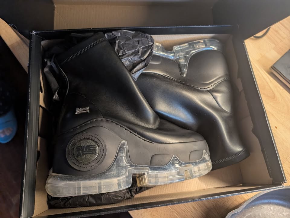 NEW Swear London Air Rev. Xtra Vegan Black Platform Boots Size 6