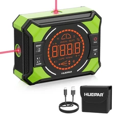 Huepar Digital Angle Gauge with Laser Level, Rechargeable 3-in-1 Digital Angl...
