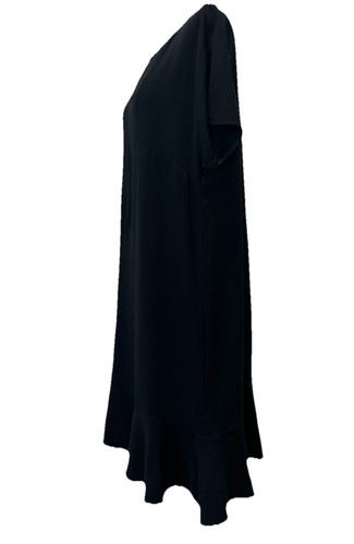 Stella McCartney Black Stretchy Shift Dress Short Sleeves Pockets LBD  It 46 14 - Picture 11 of 18