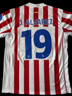 Rare Julian Alvarez Signed Atletico Madrid Football Jersey