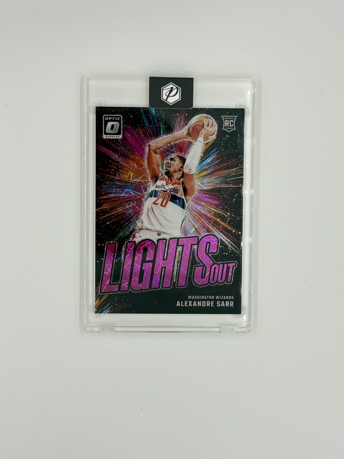 2024-25 Donruss Optic Alexandre Sarr Lights Out RC Pink Velocity #/79 Wizards