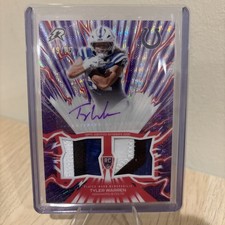 NEW Tyler Warren 2026 Topps Resurgence Amped Up Rookie Dual Relic Auto RC 49/75