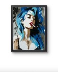 Original Abstract Woman Portrait Painting 14x11 paper Modern Wall Art Home Decor — photo 1