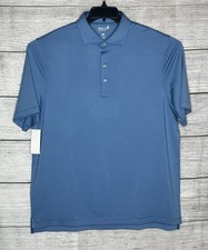Johnnie-O Featherweight Men's Polo - Barrels Blue/Seychelles Size LT