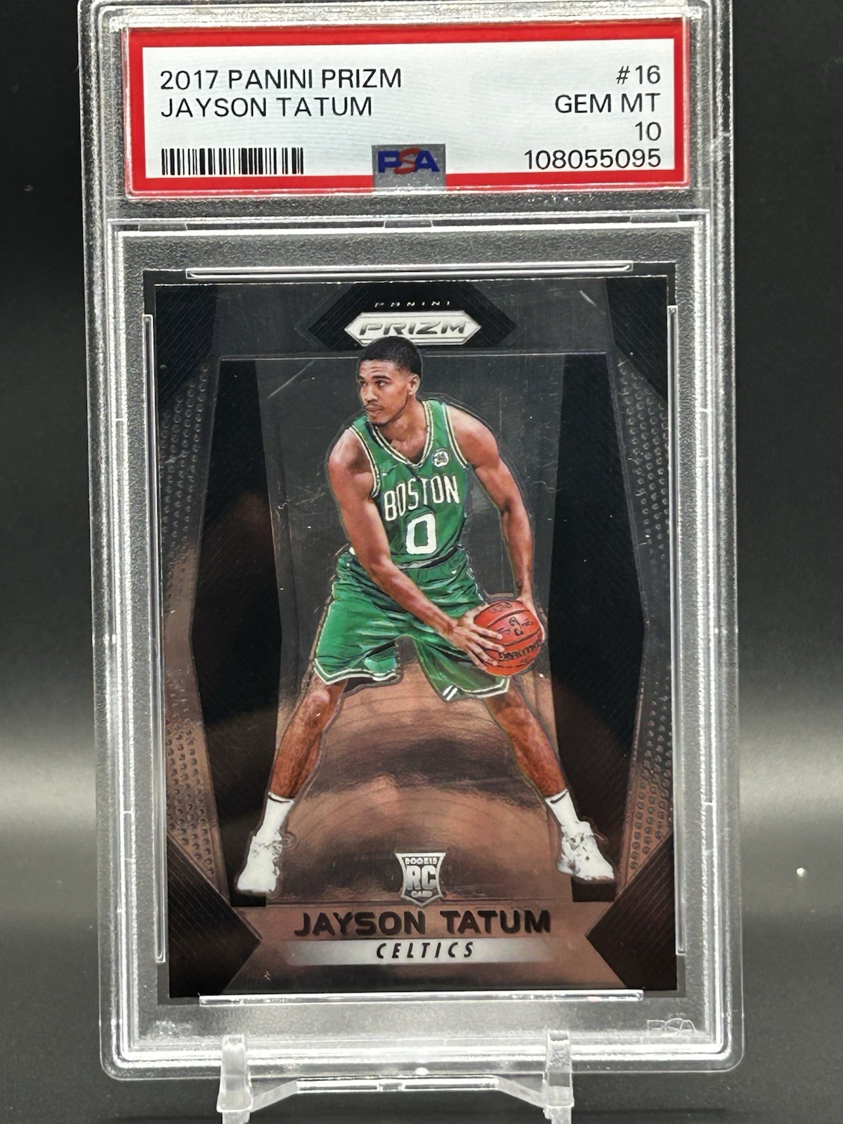 2017-18 Panini Prizm Jayson Tatum #16 Rookie RC Base PSA 10 Celtics