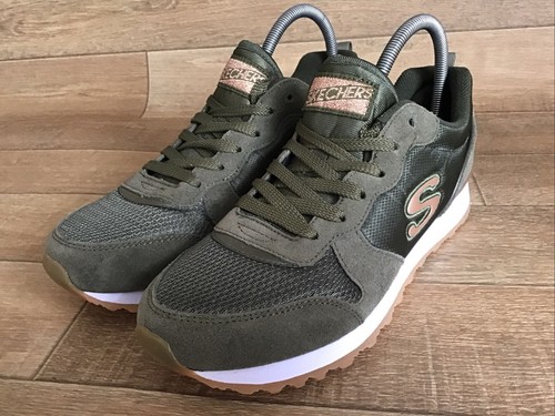 Scarpe da ginnastica Skechers donna Golden Gurl verde oliva UK 8 - EU 41 - US 10,5 NUOVE - Foto 11 di 13