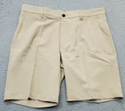 Dunning Golf Shorts Mens 33 Tan Player Fit Woven Performance Stretch Quick Dry
