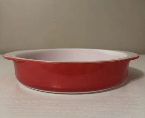 Vintage Pyrex Glass 8” Round Cake Pan Baking Dish # 221 34 Flamingo Pink