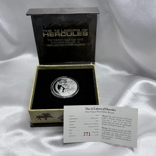 VERY RARE The 12 Labors of Hercules 1oz .999 Proof Silver Round [T9]