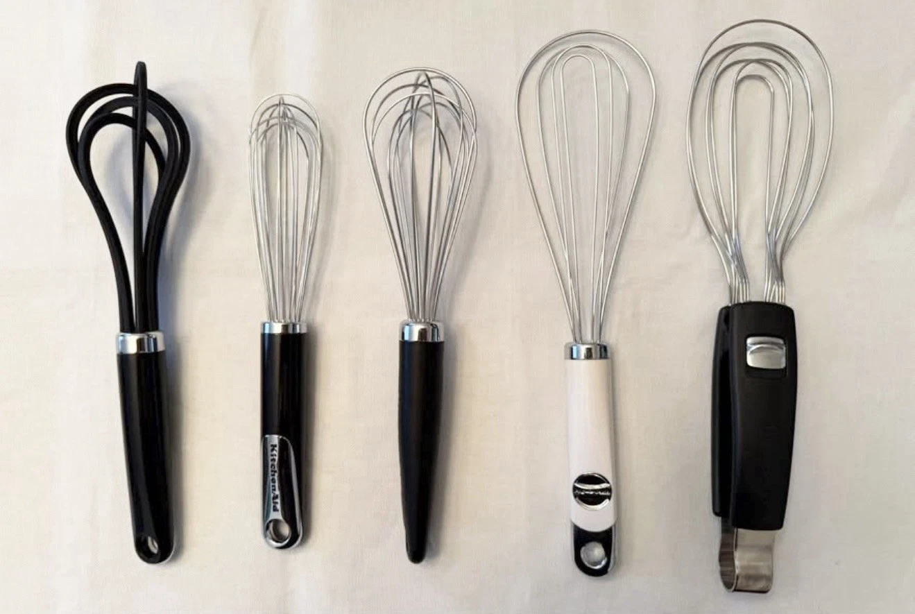 NEW KITCHEN-AID BLK BALL & FLAT WHISKS(4) & TURNER(1) - FREE SHIPPING!