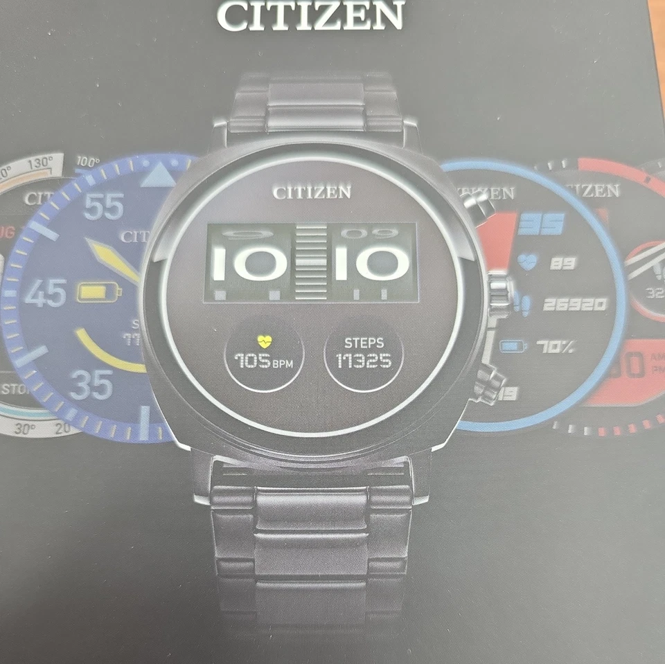Citizen CZ Smart Touchscreen Black Stainless Steel Smart Watch 44MM MX1010-59X - Image 2 of 4