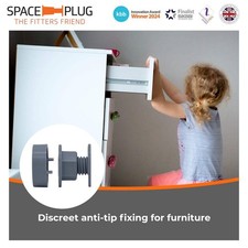 Kit de seguridad de pared anti punta anclajes para muebles a prueba de bebés enchufe espacial mini