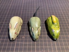 Vintage Japanese Tin Toy Mouse Rabbit Squirrel Animal Figure Set Model Toy