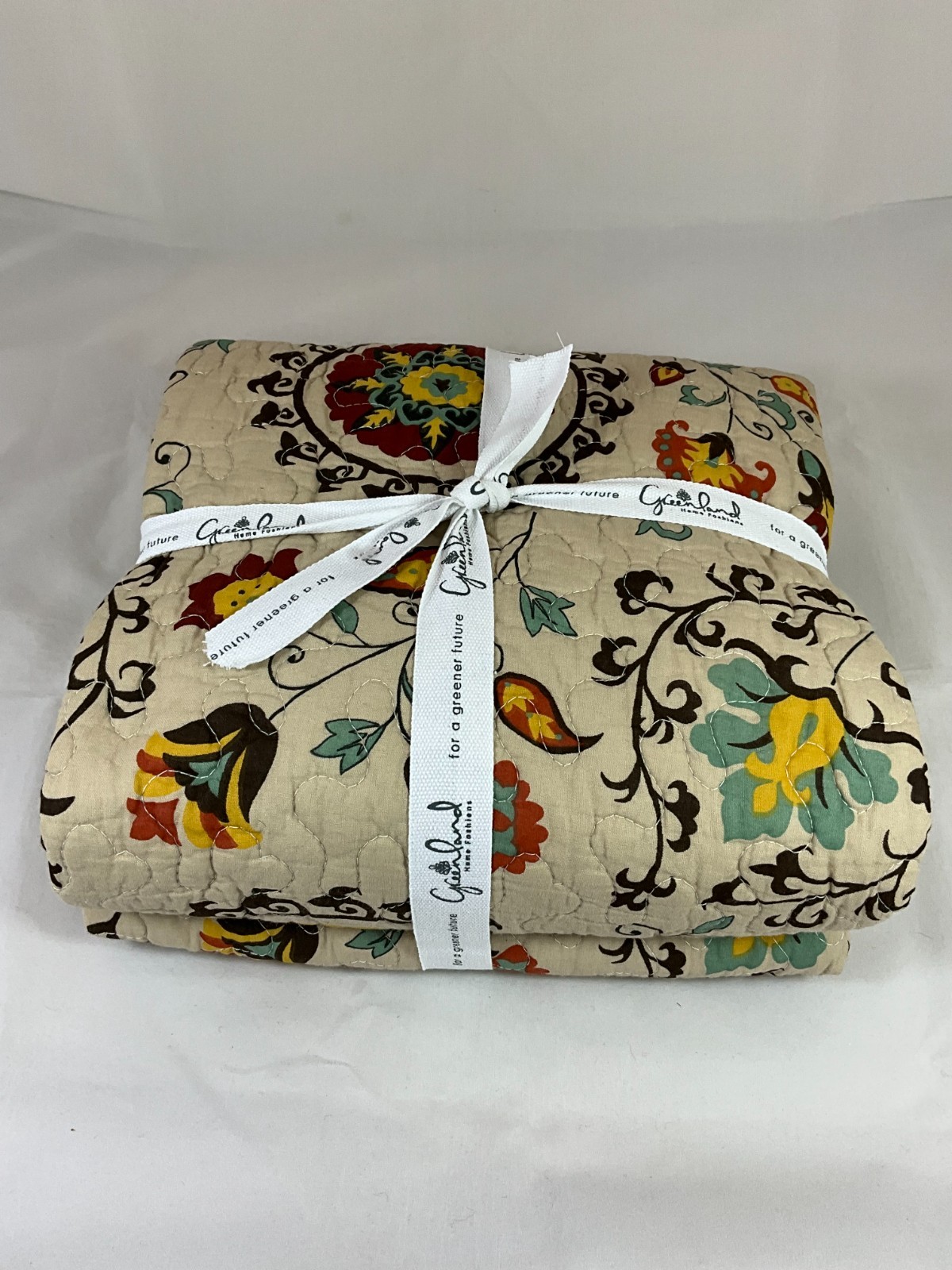 NEW Greenland  Home Fashions Andorra Multicolor Throw Quilt 