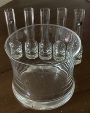 Vodka / Tequila / Vaso de chupito de licor / Juego de 6 piezas con cuenco de hielo de vidrio