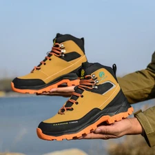 Mens Safety Shoes Waterproof Work Boots Steel Toe Sneakers Indestructible Shoes