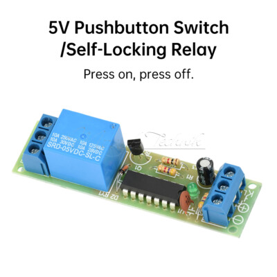 DC5V Bistable Relay Module Single Button Relay Module Car Modification Switch