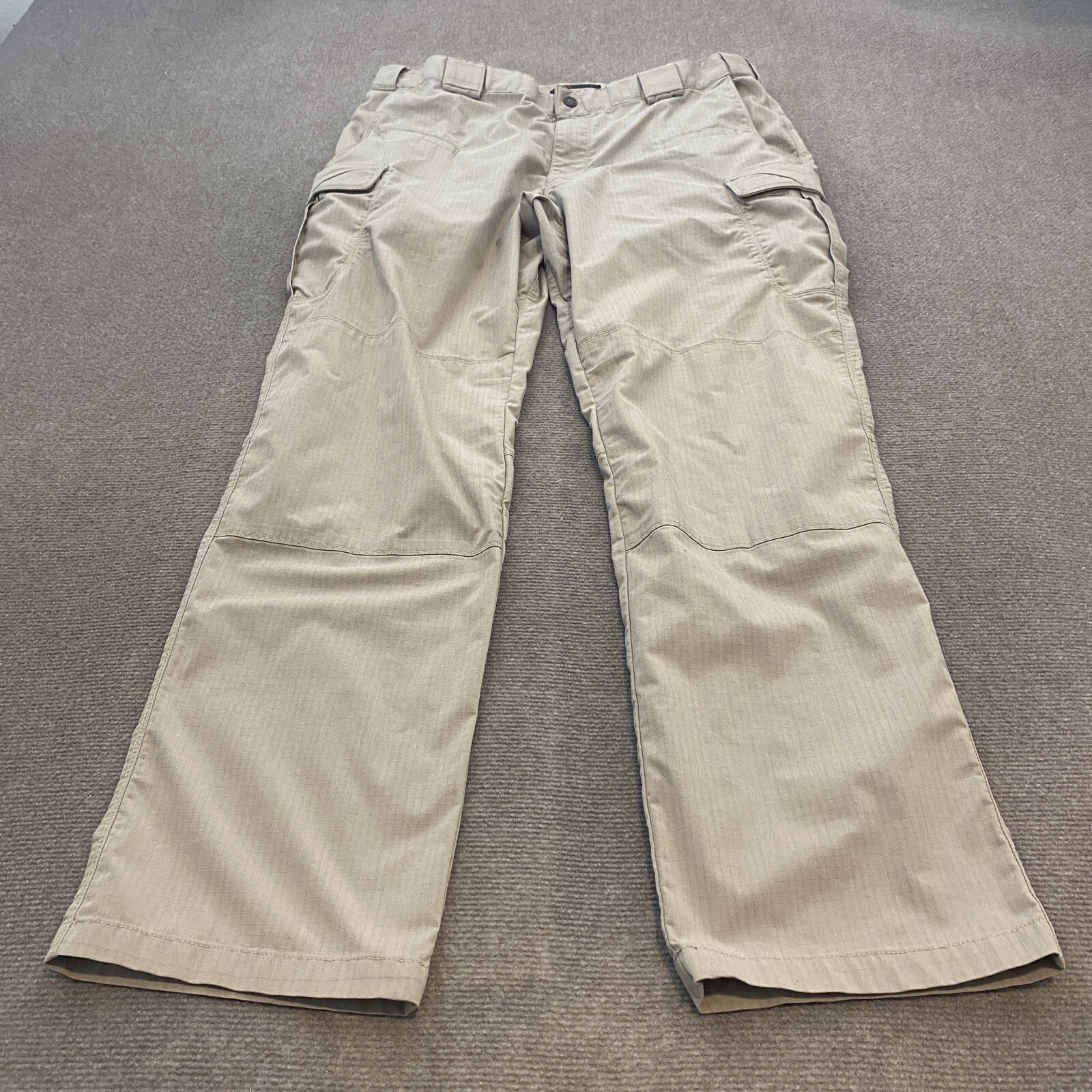 5.11 Tactical Pants Mens Size 38x34 Beige Rip Stop Army Stretch Distressed
