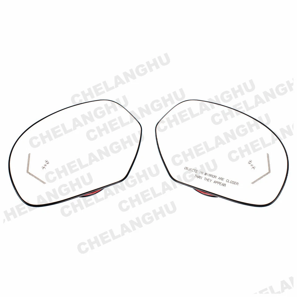 Par de espejos retrovisores de vidrio con señal de giro de flecha para Cadillac Escalade Suburban Yukon Foto 3 de 4