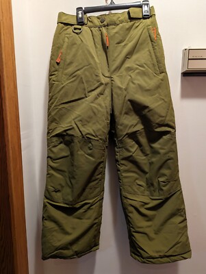 Amazon Essentials Children's Medium (8) Green Snow Pants With Pockets New 