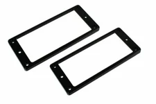 7-String Humbucker Ring SET OF 2, Short, Flat Bottom, No Taper - BLACK w/ screws