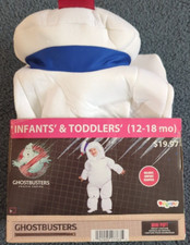Ghostbusters Mini Stay Puft Marshmallow Child's Costume Toddler 12-18 Months
