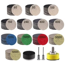 185 PCS 1 Inch Sanding Disc, Hook and Loop 60 to 10000 Grit Wet Dry Sandpaper...