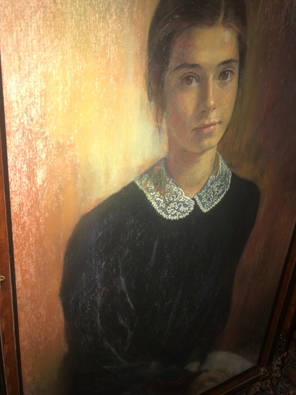 Original Evelyn Embry Pastel Painting Young Woman signed eBay