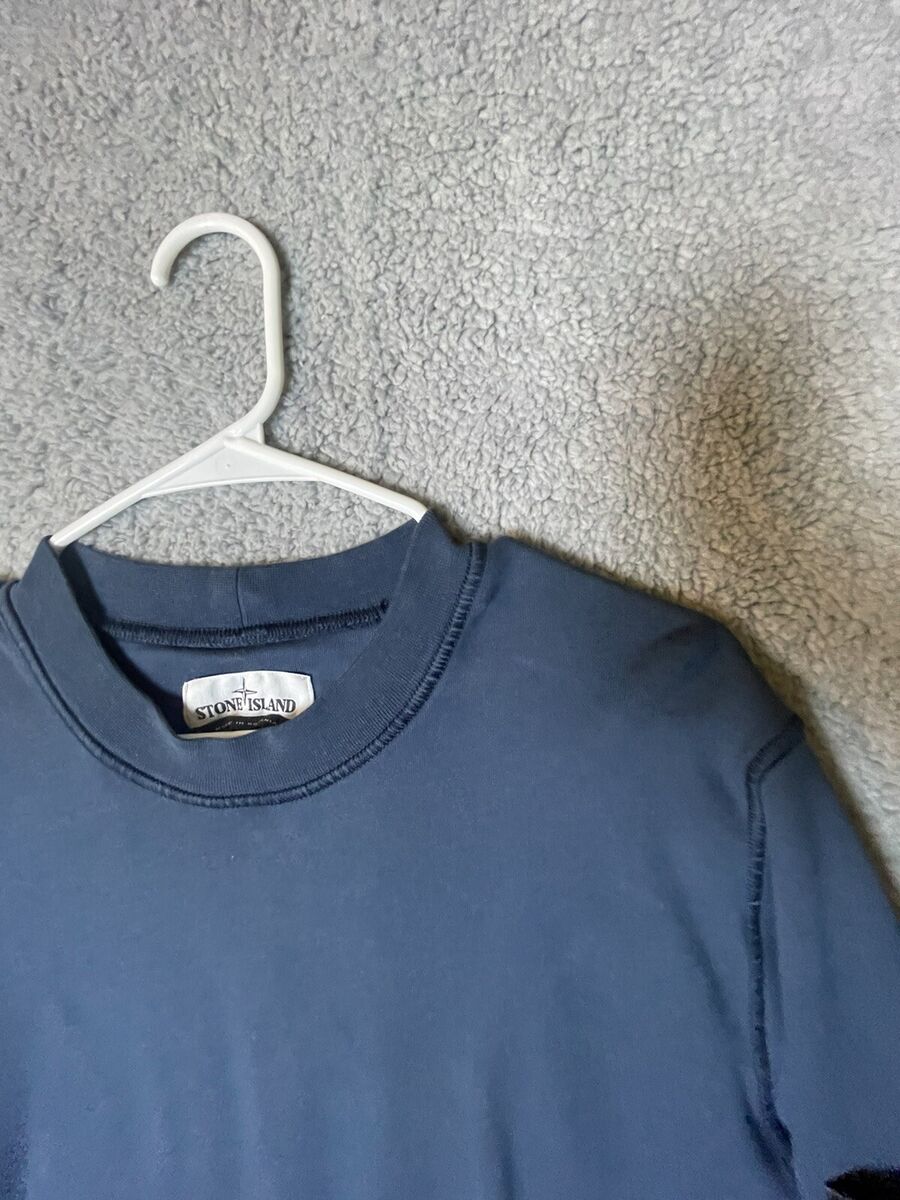 Stone Island Men's Heavy Cotton Long Sleeve Crewneck Shirt Stone Island Men's Heavy Cotton Long Sleeve Crewneck Shirt