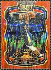 Zion Williamson 2020-21 NBA Panini Select Select Company Red Prizm #6 - Pelicans