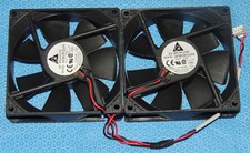 Lot 2 Thermo Fisher Delta AFB0912VH Fan 12V DC Brushless 92X92X25mm 2-Wire 4-Pin