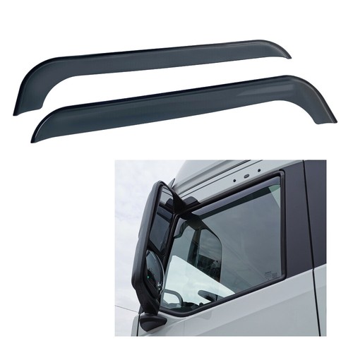 Déflecteur de Vent pour Iveco S-WAY Pare-Pluie Solaire Haut Camion Noir 2 Pièce - Photo 1/6