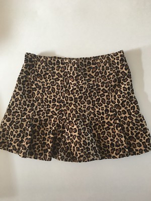 NWT GYMBOREE GIRLS 4 LEOPARD VELVETEEN SKIRT SKORT GLAMOUR KITTY LINE VELVET COR