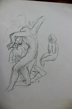 DDR Maler Professor Peuker Wolfgang Bleistift Zeichnung Original  Studien