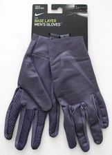 Nike Base Layer Gloves Men's Large LT Carbon/Obsidian/Gridiron