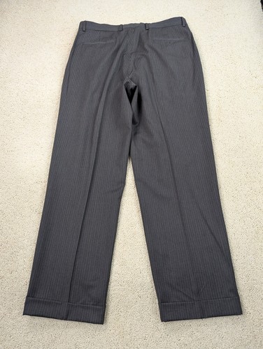 Pronto Uomo Suit Mens 42R 36x30 Gray Pinstripe Wool 2 Piece Jacket Pants 3 Btn - Picture 21 of 23